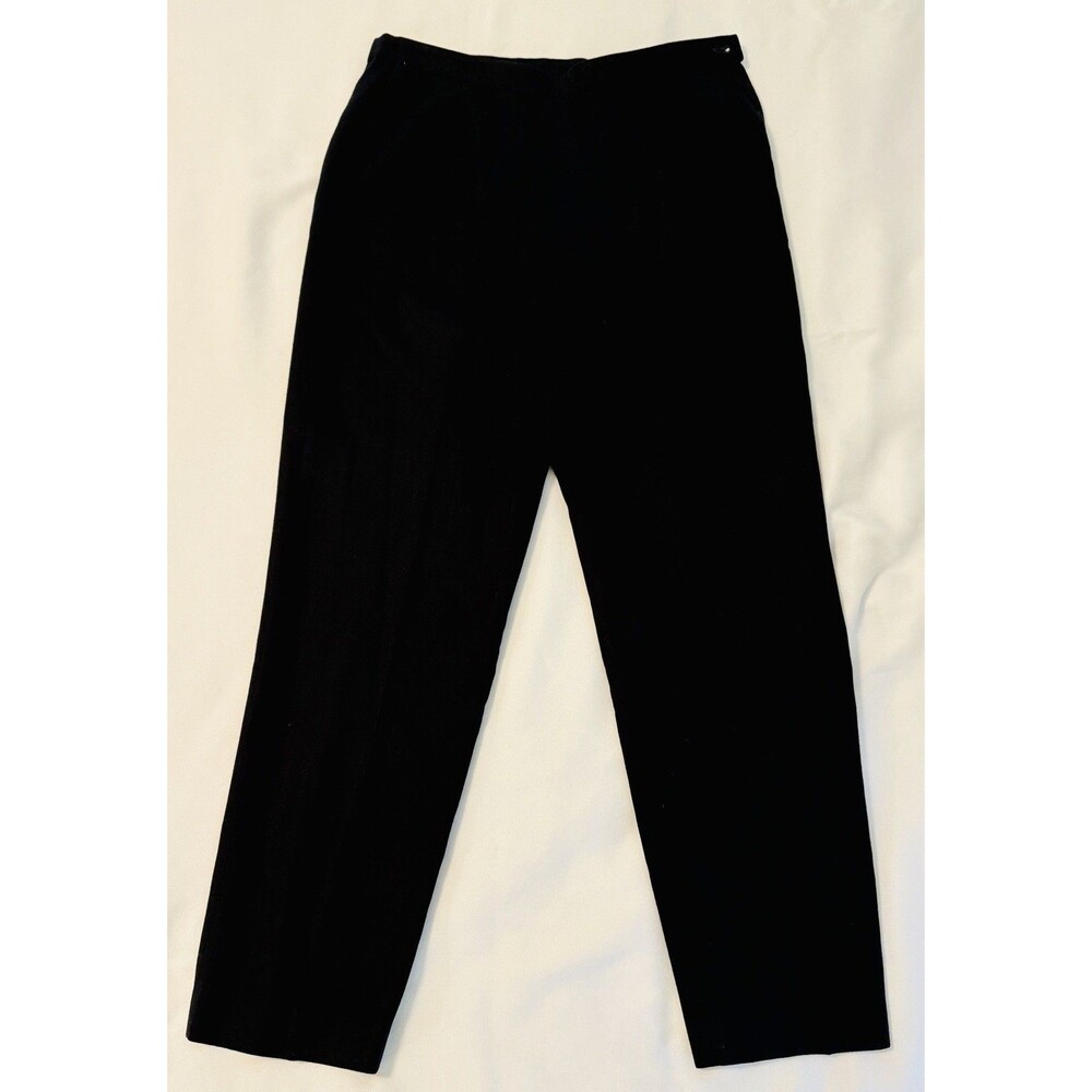 Vintage Pendleton Womens Wool Pants 12 Black Front Pleated Pockets Dress READ!